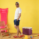 Paisley Navy Swim Short